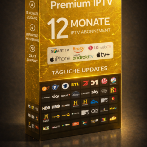12 Monate IPTV Abonnement Deutschland + 2 Monate Gratis — Bester Preis pro Monat